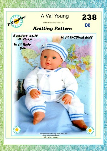Dolls knitting pattern 238 - ,