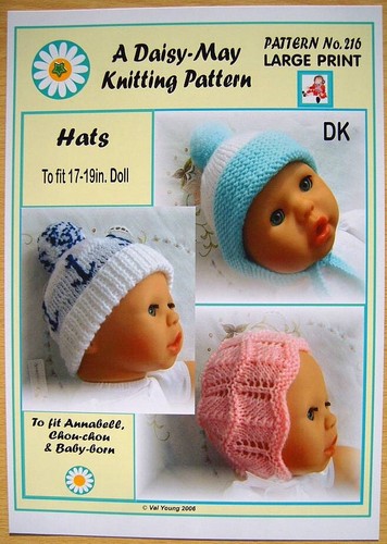 Dolls hat knitting pattern - knitting, no