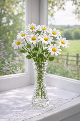 Knitted daisy pattern only - pattern,
